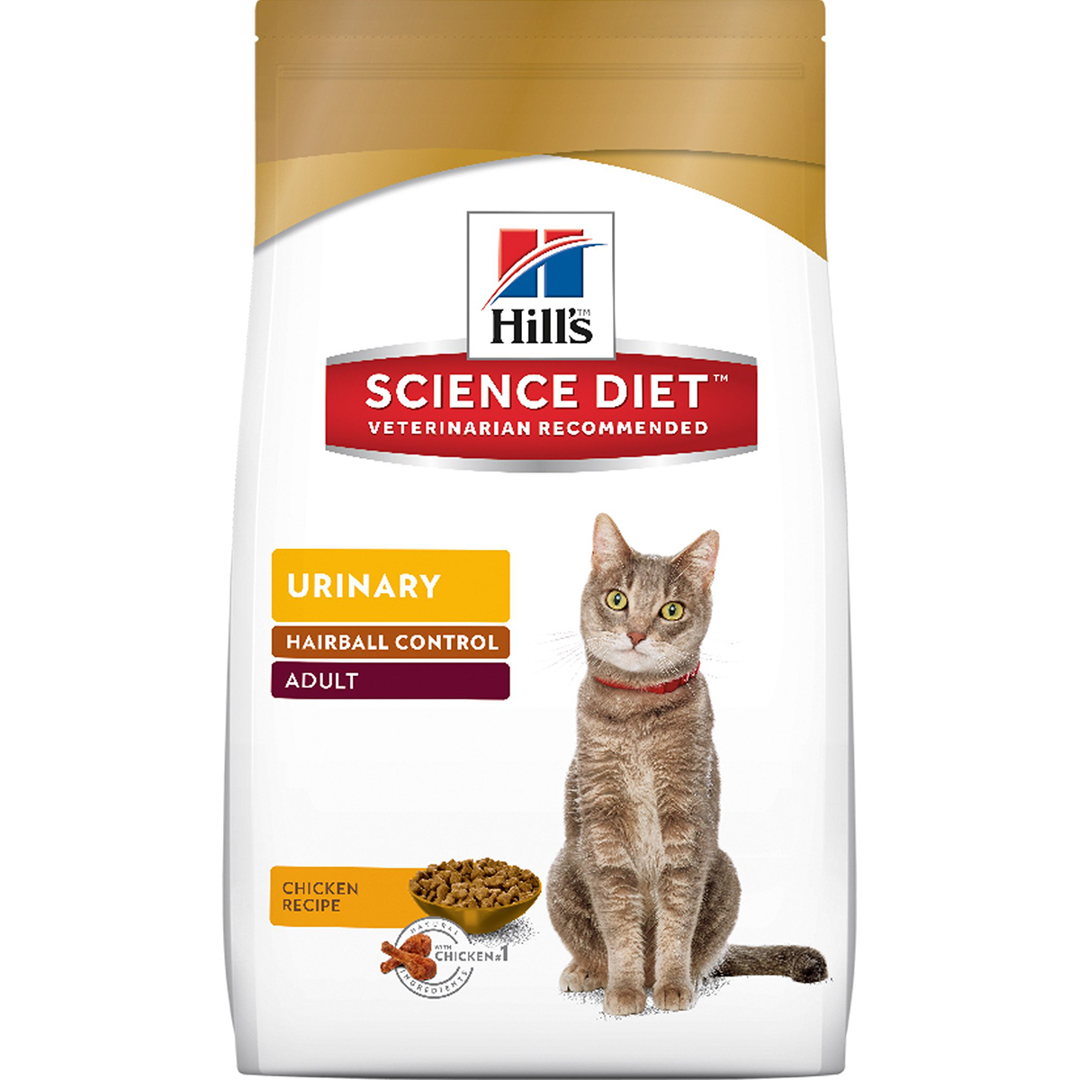 Hill's Science Diet Adult Urinary Hairball Control Cat Food 15.5lbs